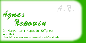 agnes nepovin business card